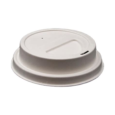 Detpak Sugarcane Hot Cup Lid White 90mm Pack 1000 DU499 Nisbets