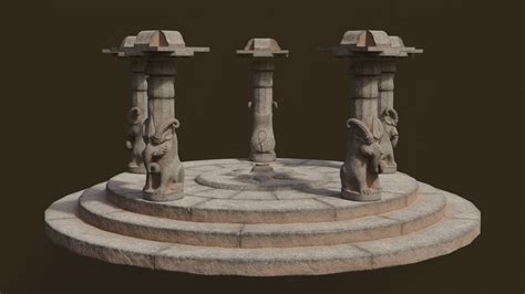 3D model Stone Pillar Design 01 VR / AR / low-poly | CGTrader