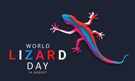 World Lizard Day Background Banner Card Poster Template Vector