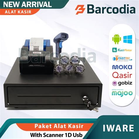 Jual PAKET KASIR IWARE PPOB ANDROID CASH DRAWER PRINTER BLUETOOTH