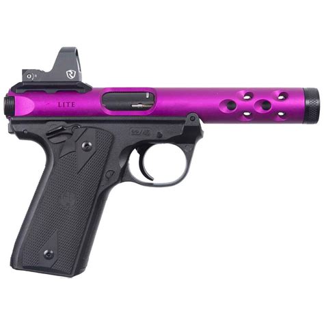 Ruger Mark Iv 2245 Lite 22 Long Rifle 44in Purple Anodized Pistol 101 Rounds Sportsmans