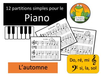 Piano Partitions D Automne By Les Cr Ations Jooloo Tpt