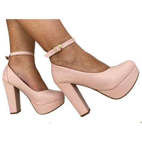 Sapato Feminino Ros Nude Scarpin Meia Pata Salto Alto Grosso Shopee Brasil