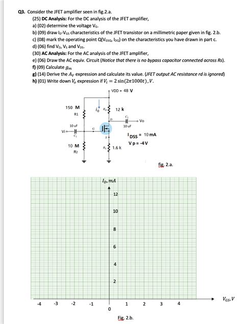 Solved Q3 ﻿consider The Jfet Amplifier Seen In Fig2a25