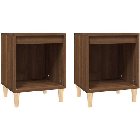 Tables de chevet 2 pcs Chêne marron 40x35x50 cm