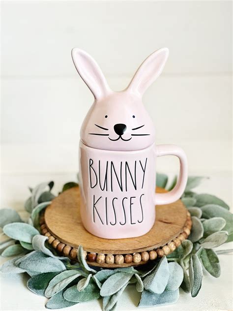 Rae Dunn Bunny Kisses Topper Mug Etsy