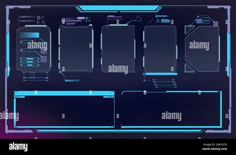 Futuristic Interface Ui Elements Holographic Hud User Interface