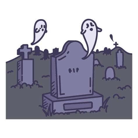 Cute Haunted Graveyard Ghosts Png And Svg Design For T Shirts