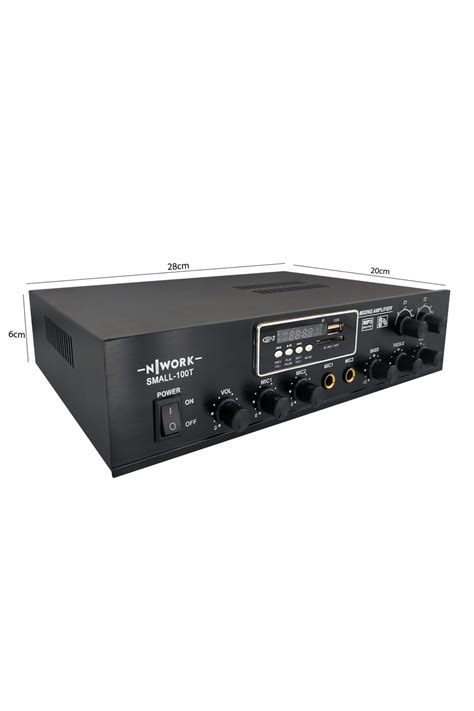 Genel Markalar SMALL 100T Stereo Anfi 100 Watt 2 Bölge Dijital