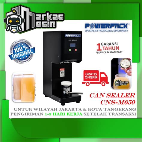 Jual Mesin Penutup Botol Kaleng Can Sealer Powerpack Cns M