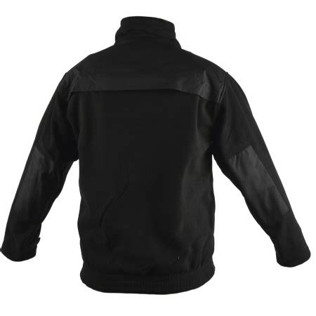 Mil Tec Fleecejacke Mit Klettfl Chen Schwarz