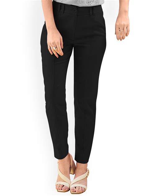 Buy ODETTE Women High Rise Formal Trousers Trousers For Women