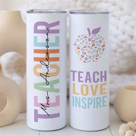 sip inspire personalized tumblers  teacher appreciation