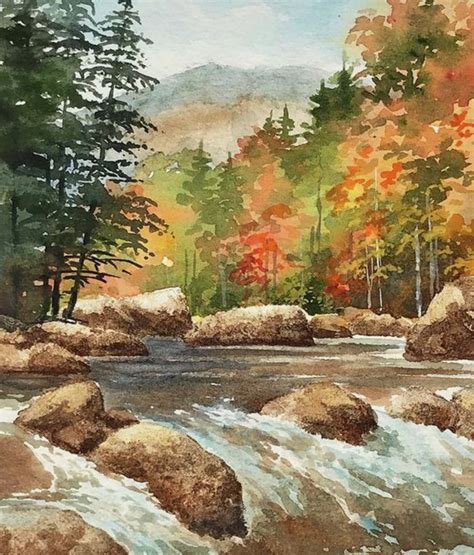 Pin By Megha Mittal On Flower Drawing Fall Landscape Painting