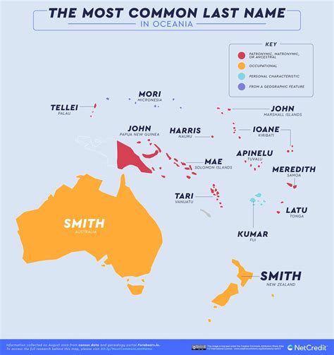 The most common last names in the world : r/MapPorn