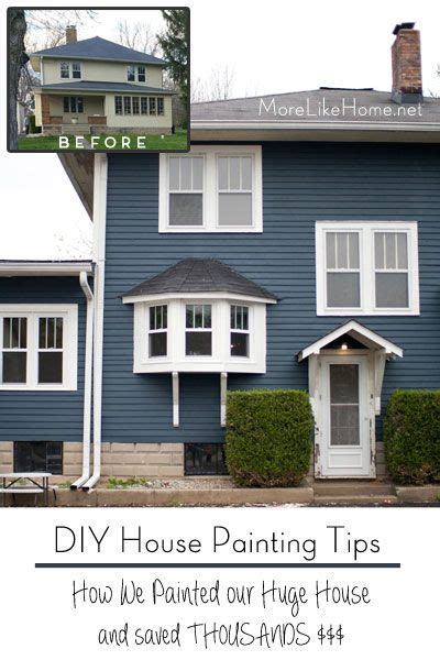 More Like Home: DIY House Painting Tips {how we painted our huge house and saved thousands}