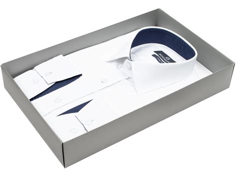 Белая приталенная рубашка с длинным рукавом | Container