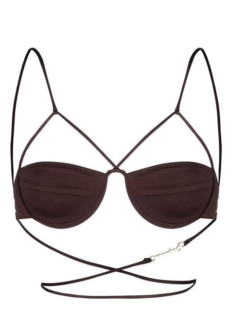 Jacquemus Logo Plaque Bikini Top Farfetch