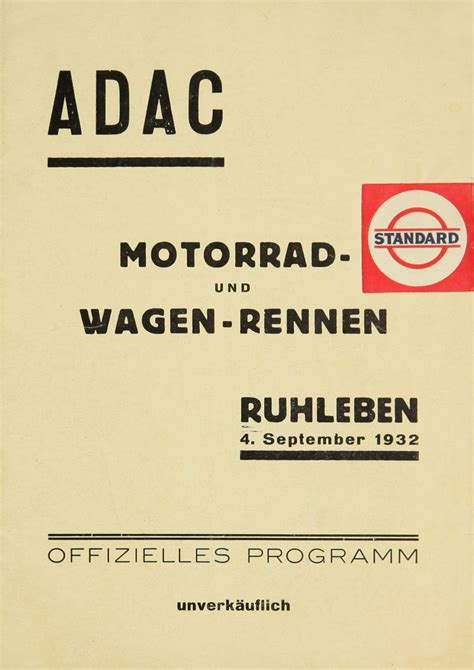 Ruhleben The Motor Racing Programme Covers Project