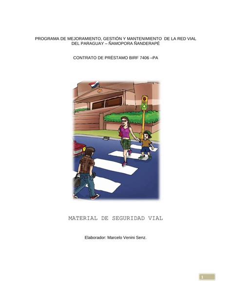 PDF MATERIAL DE SEGURIDAD VIAL mopc gov py VIAL pdf La educación