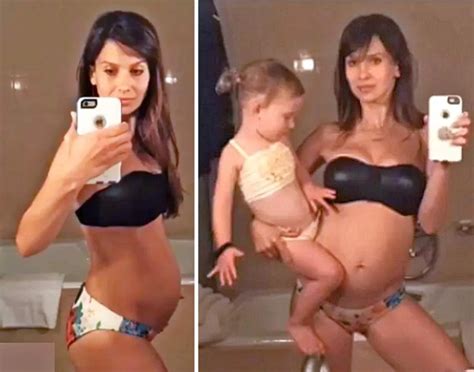 Hilaria Baldwin Thomas Nude Pantyless Selfie Pregnant Pics With