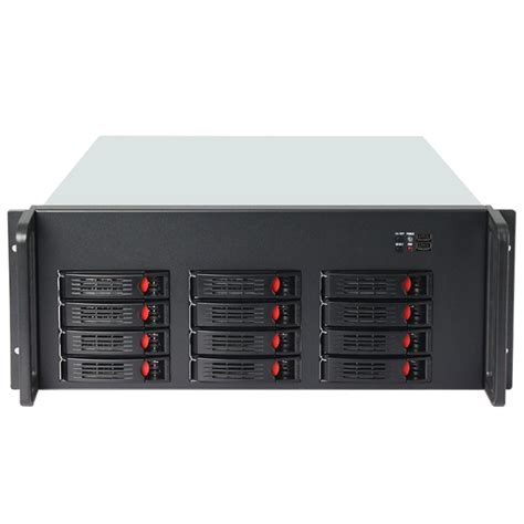 Industrial Server Rack 4U Storage Chassis For EATX ATX MB With 12 Hot Swap Drive Bays Weyi