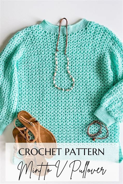 Easy Crochet 1 Piece V Stitch Pullover Pattern Artofit