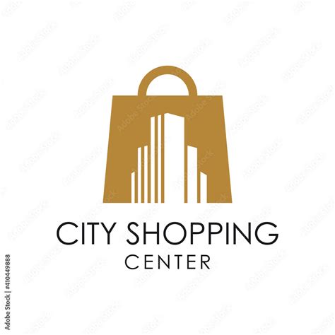 city shopping center logo design stock vector adobe stock