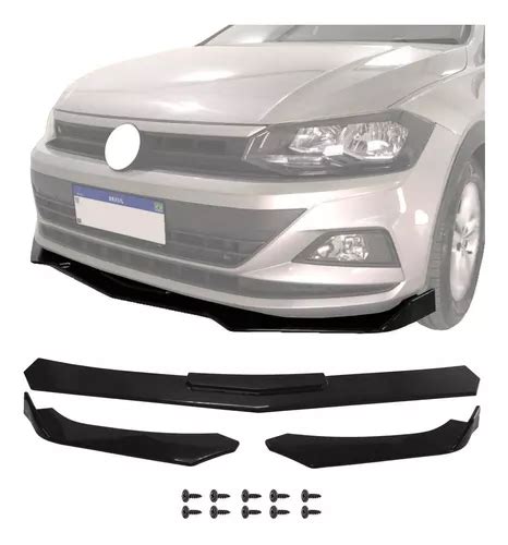 Spoiler Front Lip Universal Tg Poli Black Piano Parcelamento Sem Juros