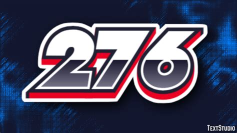 276 Text Effect and Logo Design Number