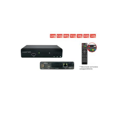 DECODER DIGITALE TERRESTRE HD DVB T2 MASTER ZAP2610 MH HEVEC HFD 10bit