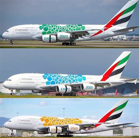 All Three Expo 2020 Liveries On The Emirates A380s 👏 ️🇦🇪