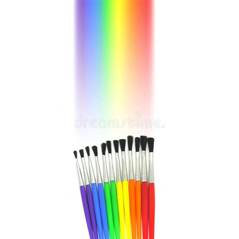 Rainbow Brushes Stock Image Image Of Colorful Brush Paint 322605