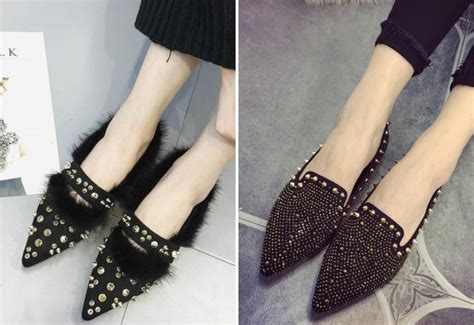 Лодочки без каблука с острым носом с чем носить