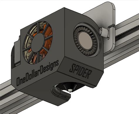 STL File Dual Fan Shroud For Creality Spider HotEnd3D Printer Design