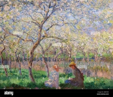 Claude Monet Peinture Springtime Huile Sur Toile Giverny