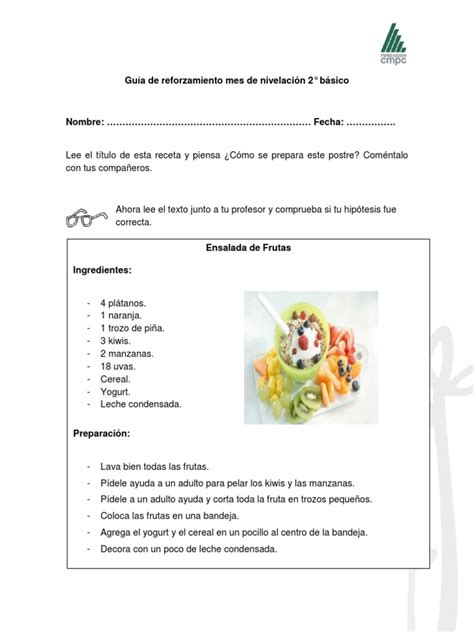 Descubrir 95 Imagen Texto Instructivo Receta Ensalada De Frutas