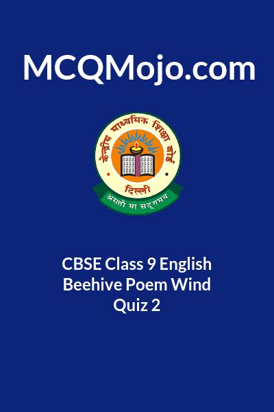 Cbse Class English Beehive Poem Wind Quiz