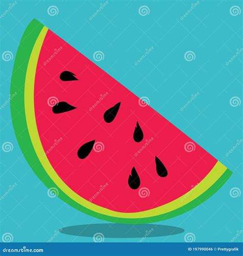 Watermelon Half And Slices Seamless Pattern Red Watermelon Piece With