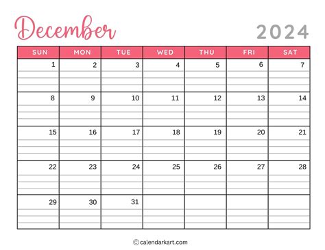 December 2024 Calendar Printable | Printable Calendar