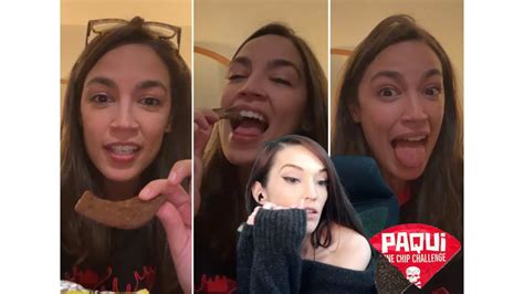 Amye Watches AOC Do The Hot Chip Challenge YouTube