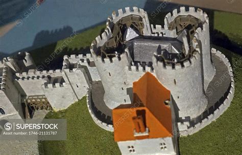 Reconstructed Model Of Dudley Castle A Ruined 12th Century Medieval Fortification In The Town