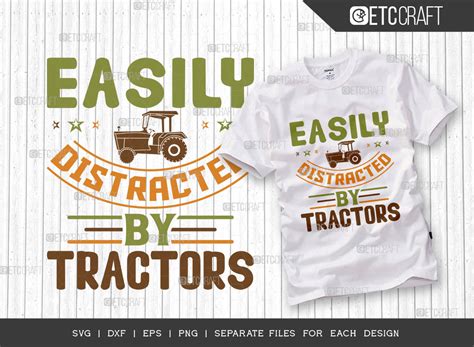 Easily Distracted By Tractors Svg Graphic By Etc Craft Store Creative