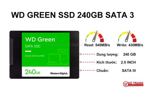 Ổ CỨNG SSD WD GREEN 240GB SATA 3 | Vũ Trang Computer