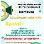 Lowongan Kerja Penjahit Penjahit Risma Busana di Jakarta Barat | Loker.id