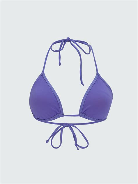 LCW ECO Mor Kadın Boyundan Bağlamalı Düz Bikini Üst S AB Z P R LCW