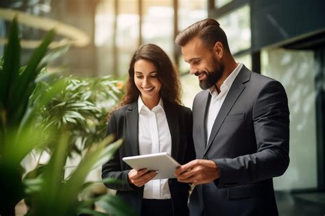 Premium AI Image | Successful Business Teamwork Generative AI