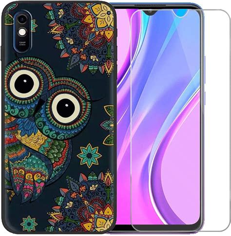 MuchoWow FZZ Funda Para Xiaomi Redmi 9A Cristal Templado Protector De