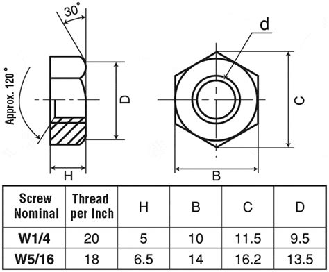 Hntp Sus M Tuerca Hexagonal Tipo Acero Acero Inoxidable