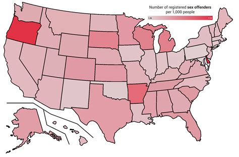 Registered Sex Offenders Per Capita In The US Maps On The Web